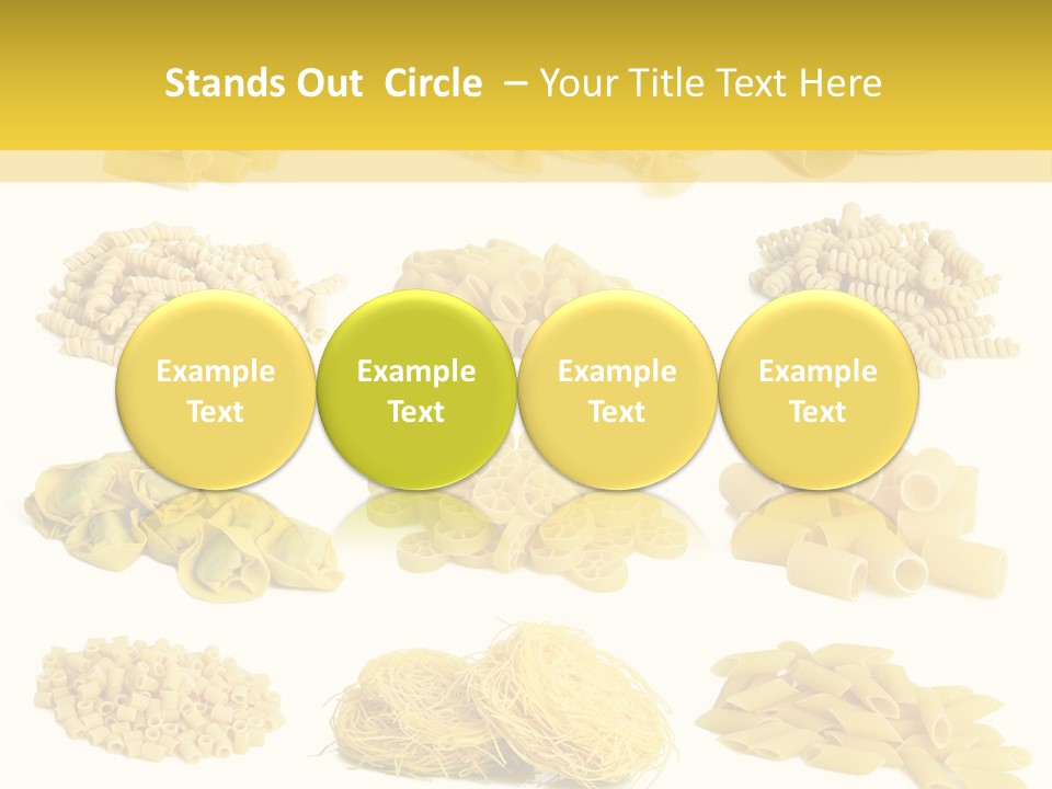 A Bunch Of Different Types Of Pasta On A White Background PowerPoint Template