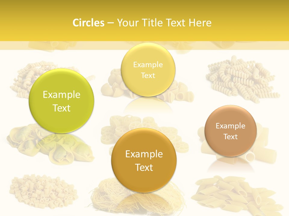 A Bunch Of Different Types Of Pasta On A White Background PowerPoint Template