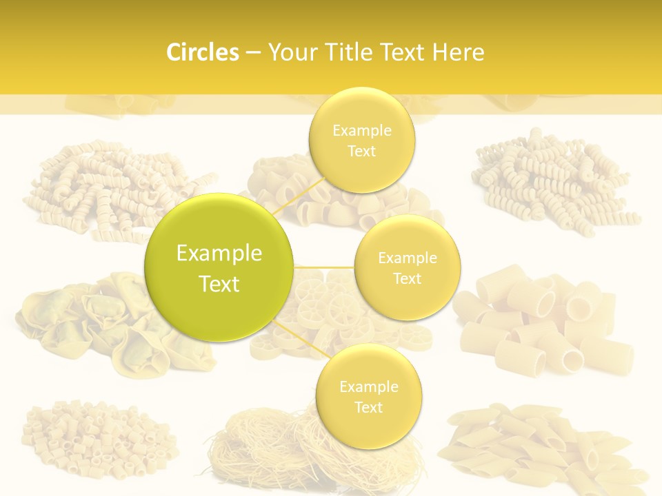 A Bunch Of Different Types Of Pasta On A White Background PowerPoint Template