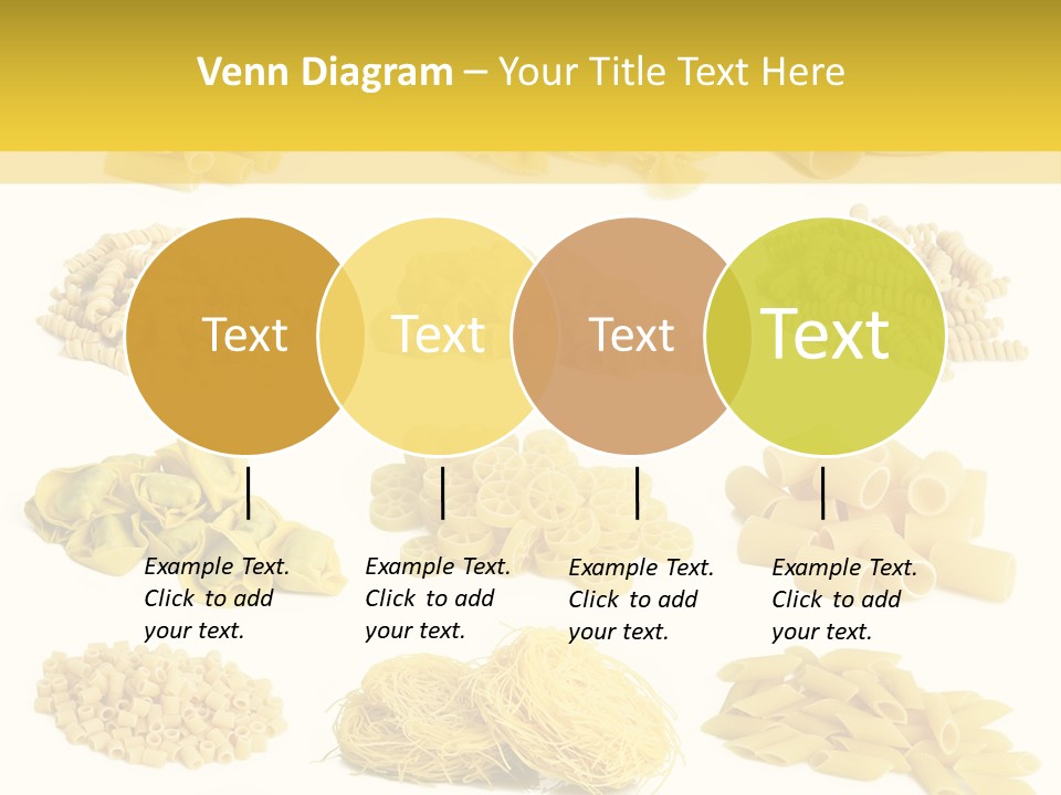 A Bunch Of Different Types Of Pasta On A White Background PowerPoint Template