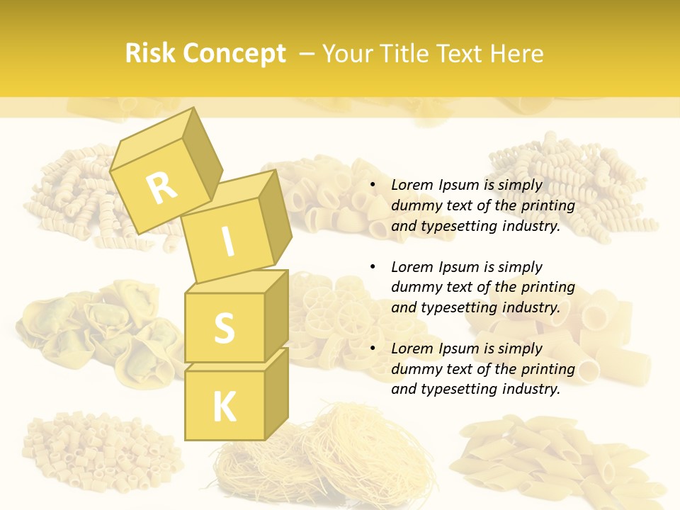 A Bunch Of Different Types Of Pasta On A White Background PowerPoint Template