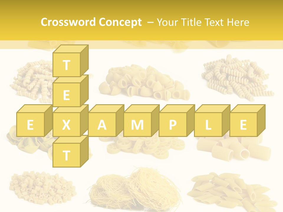 A Bunch Of Different Types Of Pasta On A White Background PowerPoint Template