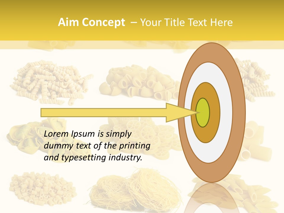 A Bunch Of Different Types Of Pasta On A White Background PowerPoint Template