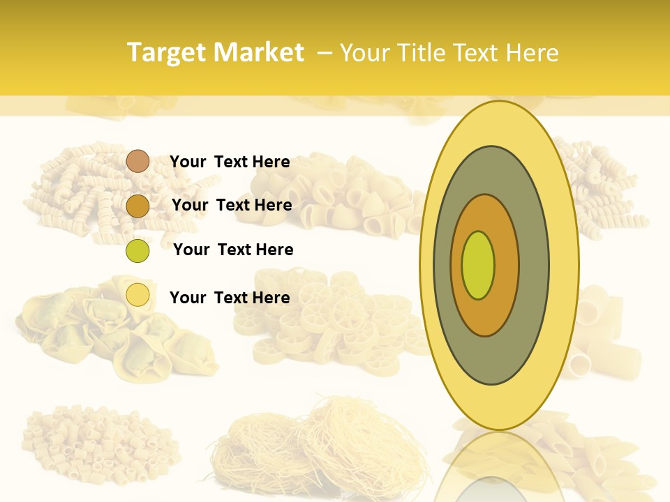 A Bunch Of Different Types Of Pasta On A White Background PowerPoint Template