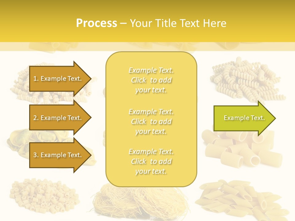 A Bunch Of Different Types Of Pasta On A White Background PowerPoint Template