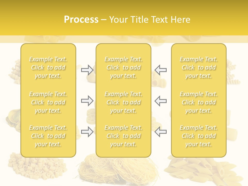 A Bunch Of Different Types Of Pasta On A White Background PowerPoint Template