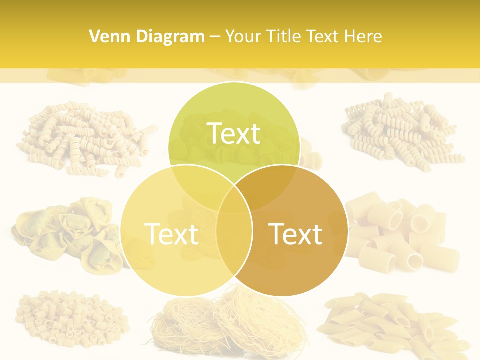 A Bunch Of Different Types Of Pasta On A White Background PowerPoint Template