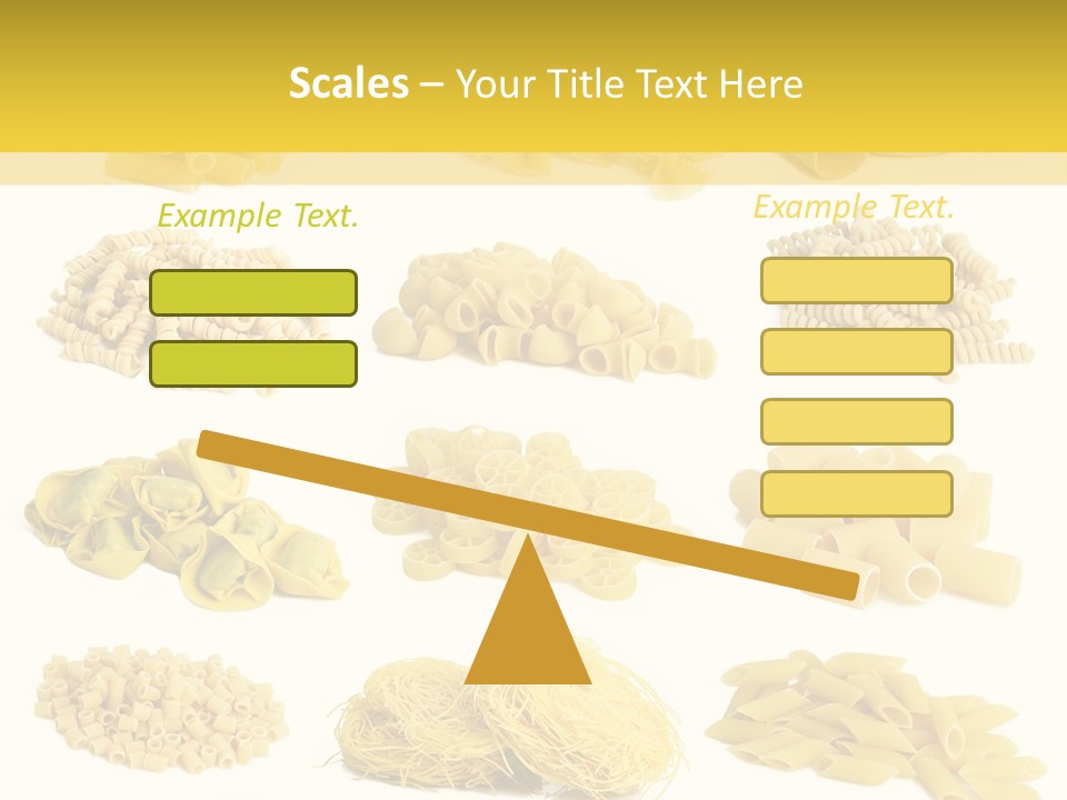 A Bunch Of Different Types Of Pasta On A White Background PowerPoint Template