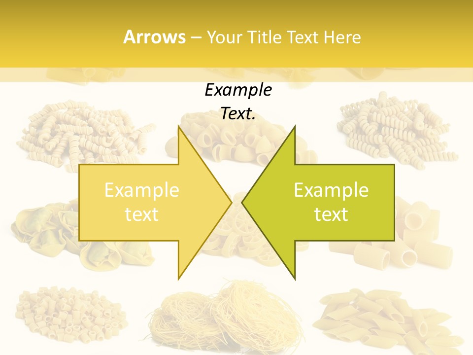 A Bunch Of Different Types Of Pasta On A White Background PowerPoint Template