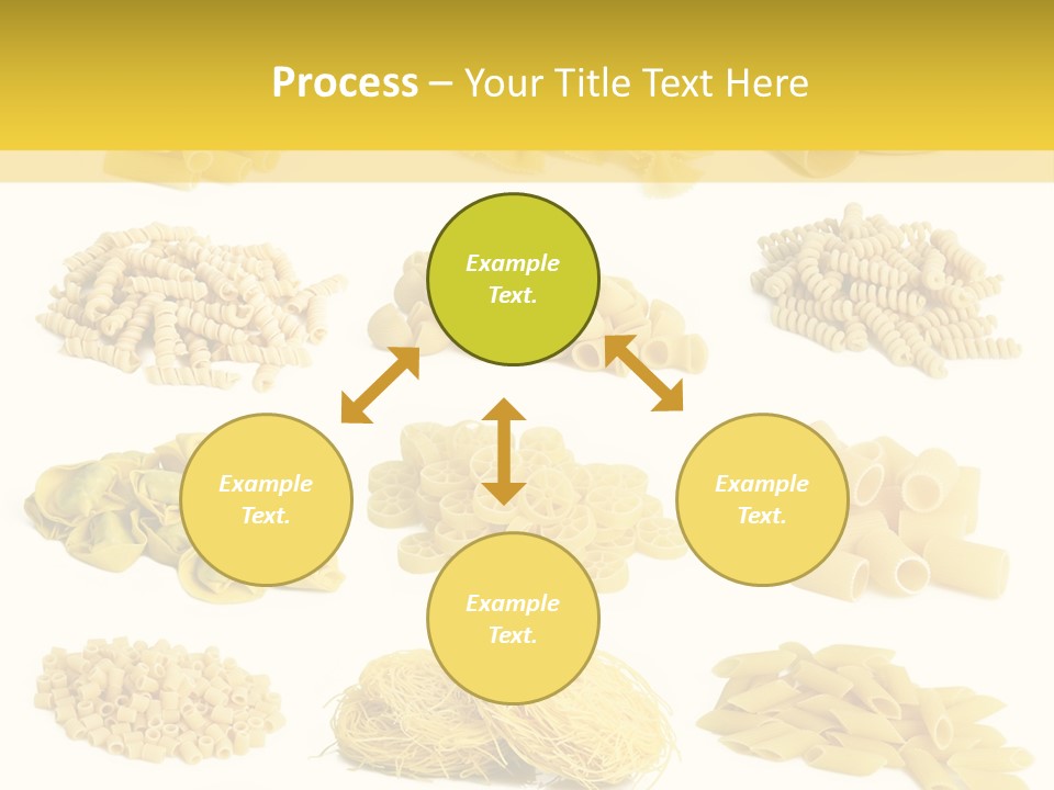 A Bunch Of Different Types Of Pasta On A White Background PowerPoint Template
