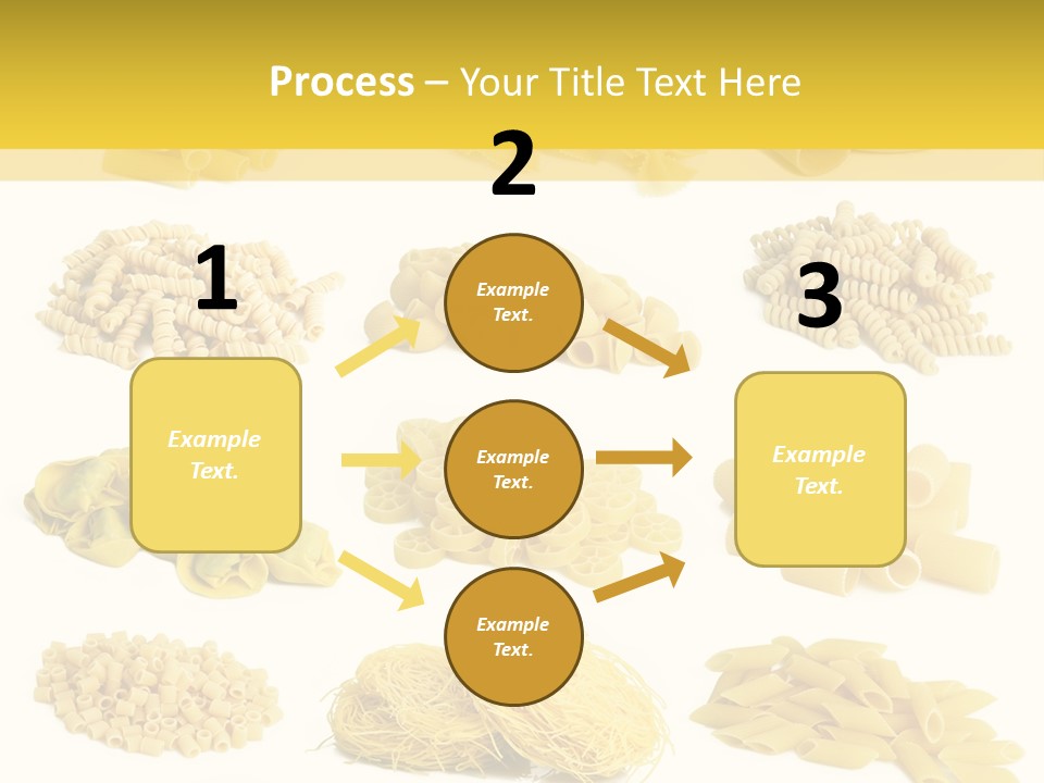 A Bunch Of Different Types Of Pasta On A White Background PowerPoint Template