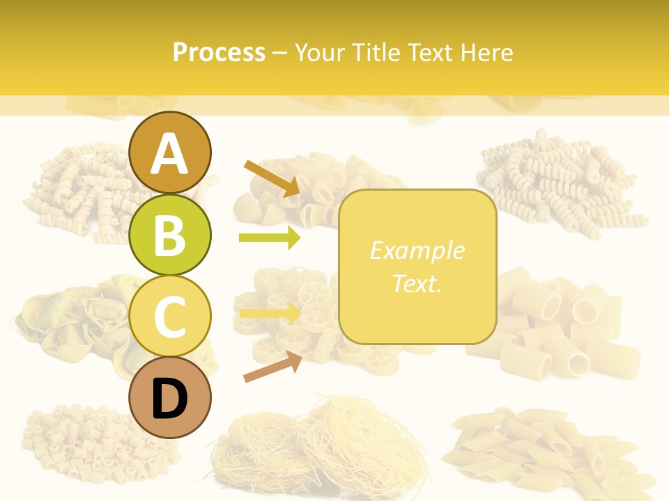 A Bunch Of Different Types Of Pasta On A White Background PowerPoint Template