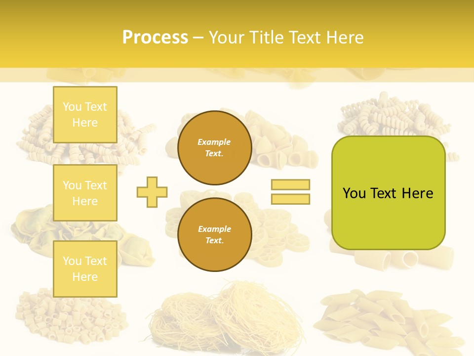A Bunch Of Different Types Of Pasta On A White Background PowerPoint Template