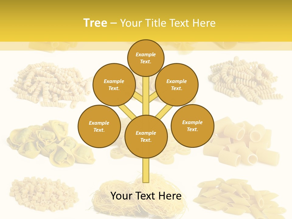 A Bunch Of Different Types Of Pasta On A White Background PowerPoint Template