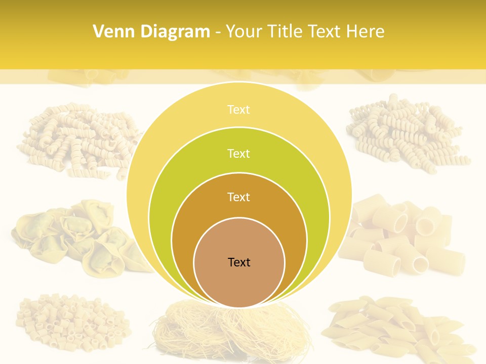 A Bunch Of Different Types Of Pasta On A White Background PowerPoint Template