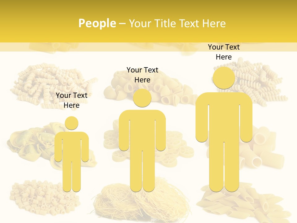 A Bunch Of Different Types Of Pasta On A White Background PowerPoint Template