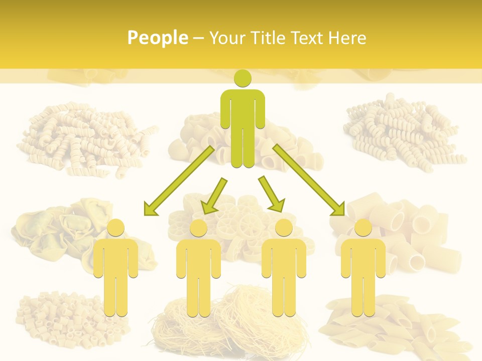 A Bunch Of Different Types Of Pasta On A White Background PowerPoint Template