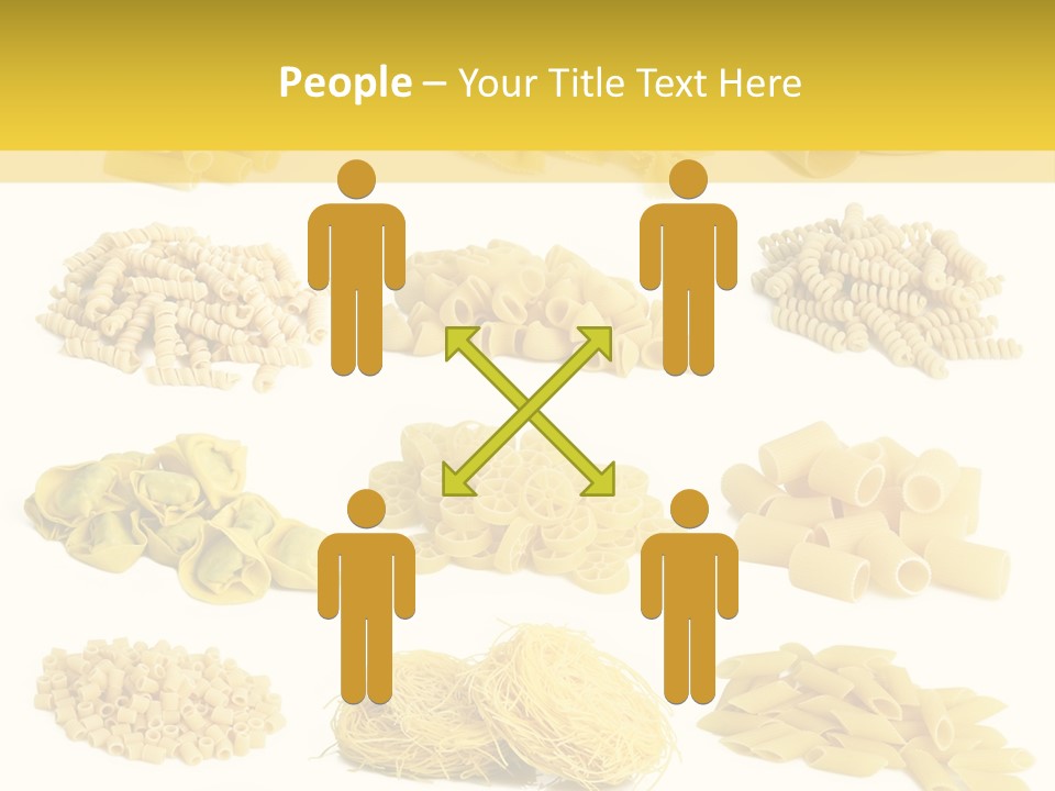 A Bunch Of Different Types Of Pasta On A White Background PowerPoint Template