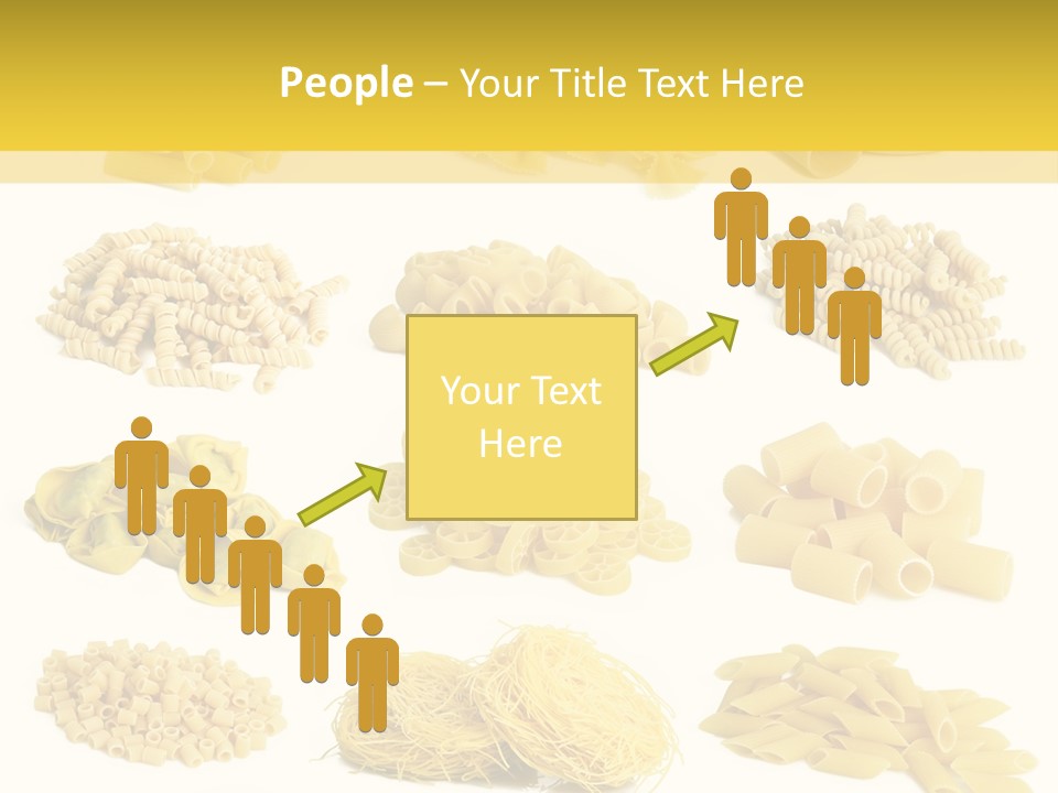 A Bunch Of Different Types Of Pasta On A White Background PowerPoint Template