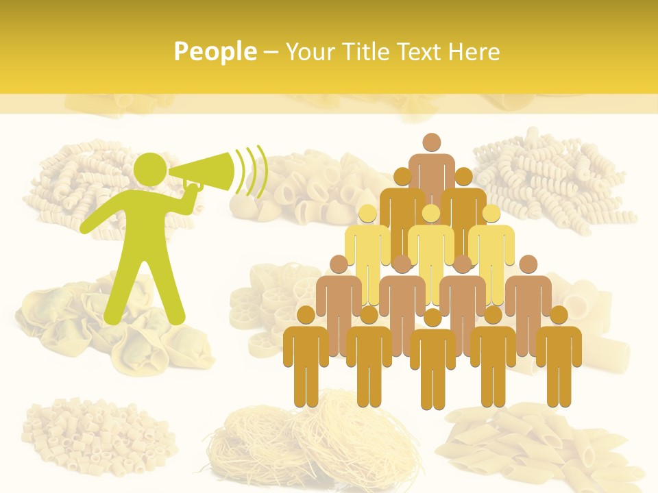 A Bunch Of Different Types Of Pasta On A White Background PowerPoint Template