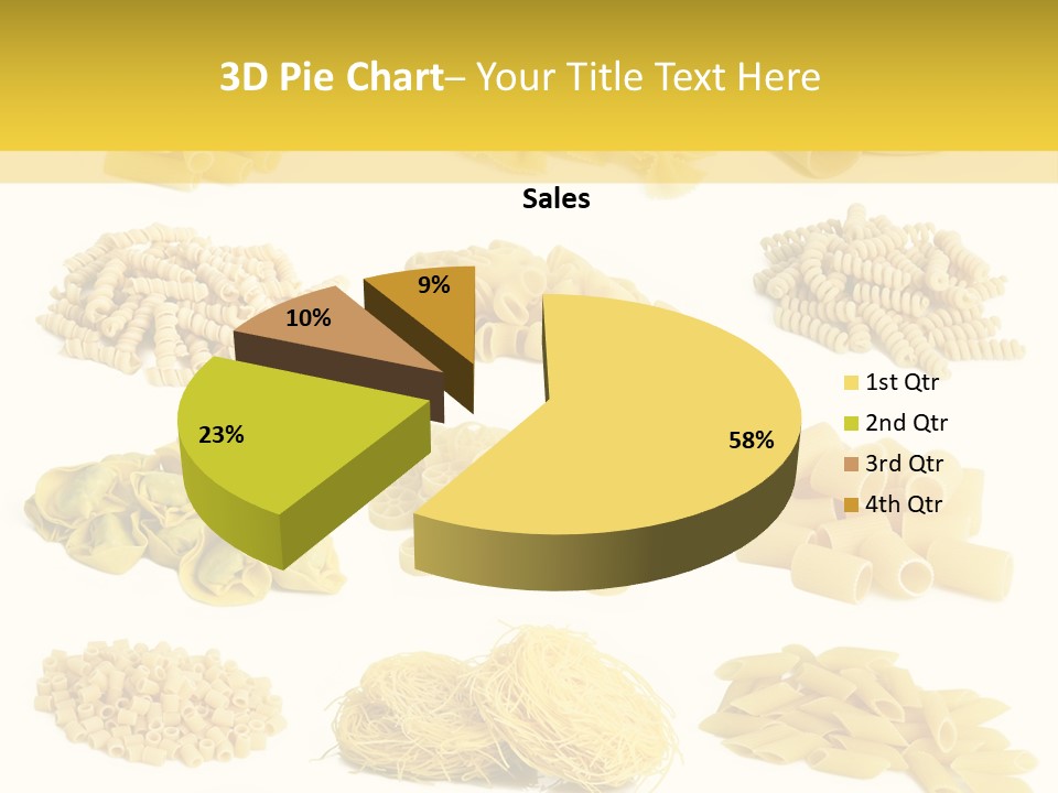 A Bunch Of Different Types Of Pasta On A White Background PowerPoint Template