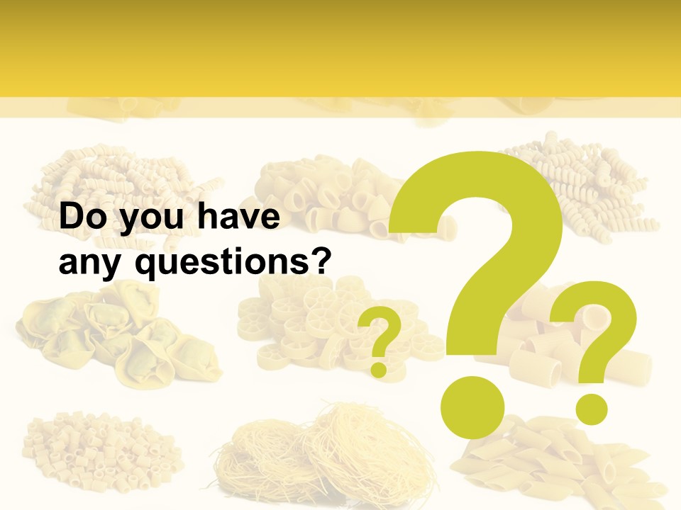 A Bunch Of Different Types Of Pasta On A White Background PowerPoint Template