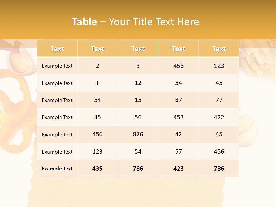 Tomato Yellow Ingredient PowerPoint Template