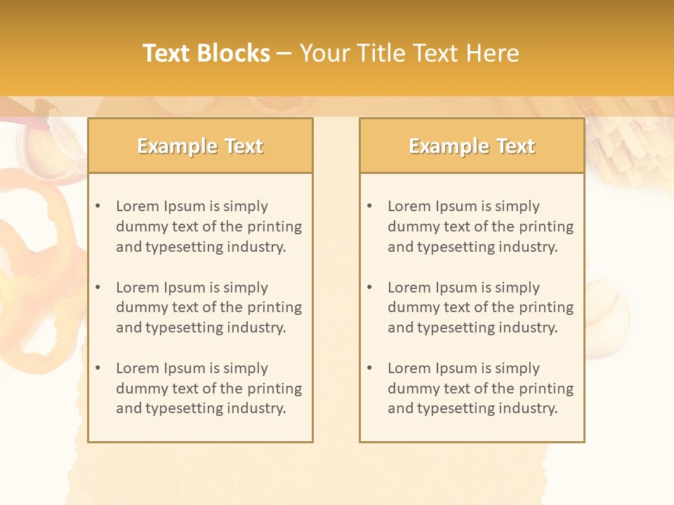 Tomato Yellow Ingredient PowerPoint Template