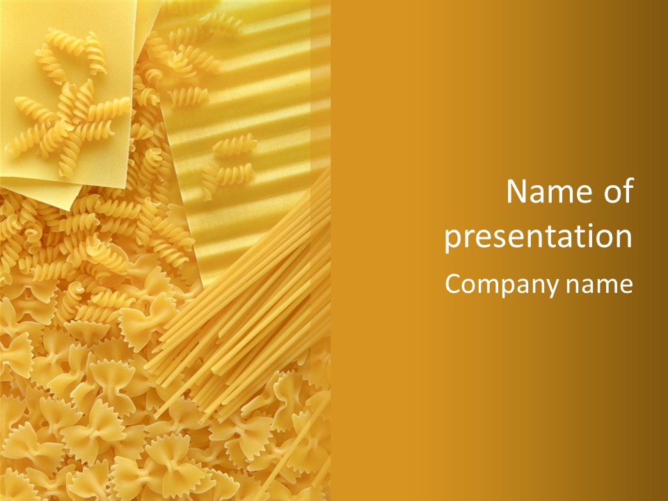 Raw Macaroni Background PowerPoint Template