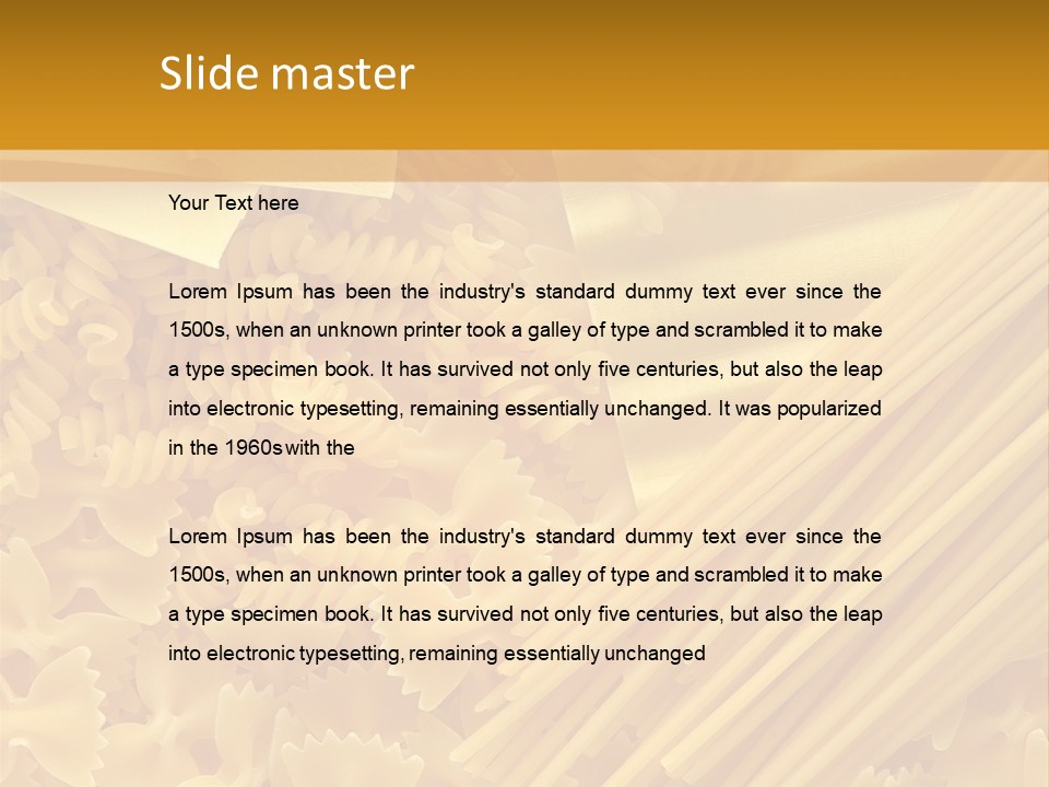 Raw Macaroni Background PowerPoint Template