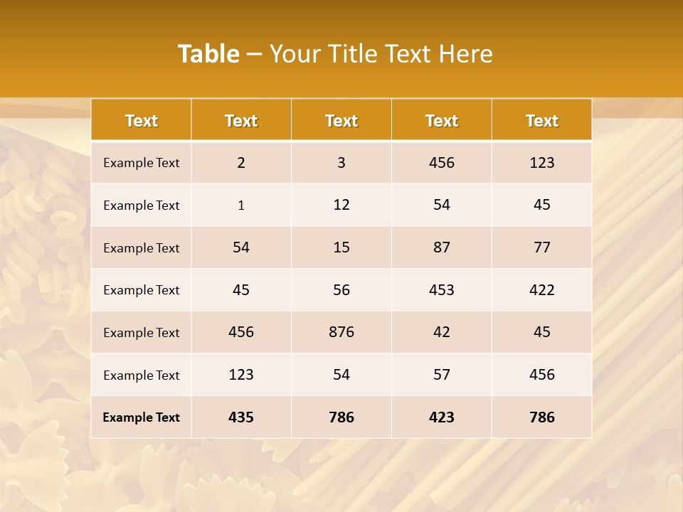 Raw Macaroni Background PowerPoint Template