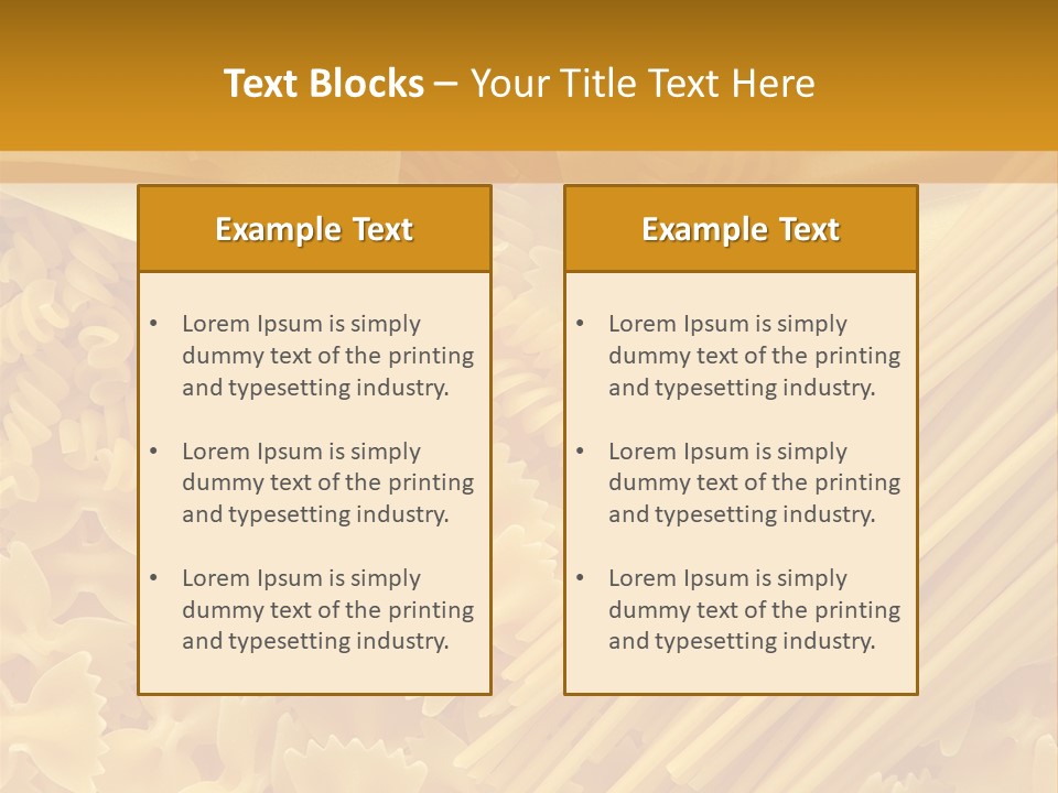 Raw Macaroni Background PowerPoint Template