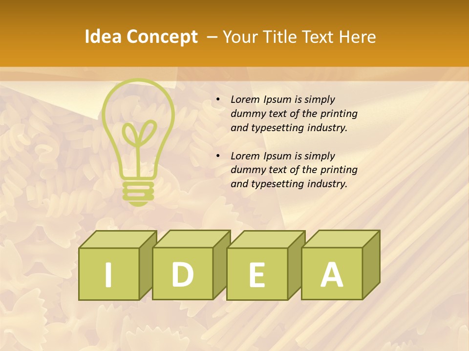 Raw Macaroni Background PowerPoint Template