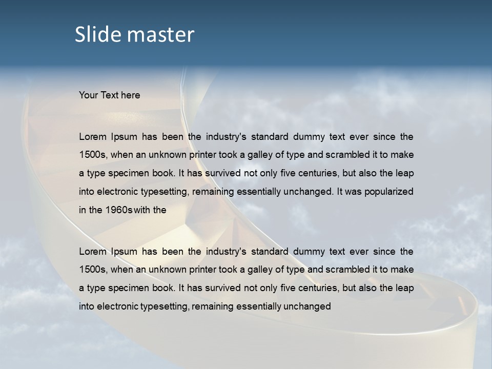 Achievement Light Step PowerPoint Template