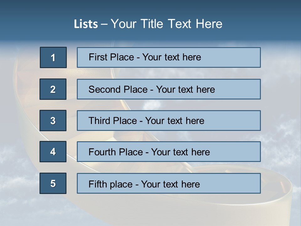 Achievement Light Step PowerPoint Template