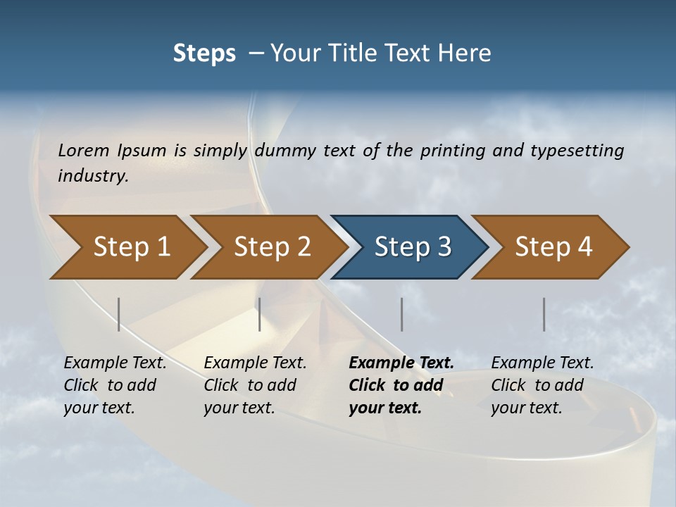 Achievement Light Step PowerPoint Template