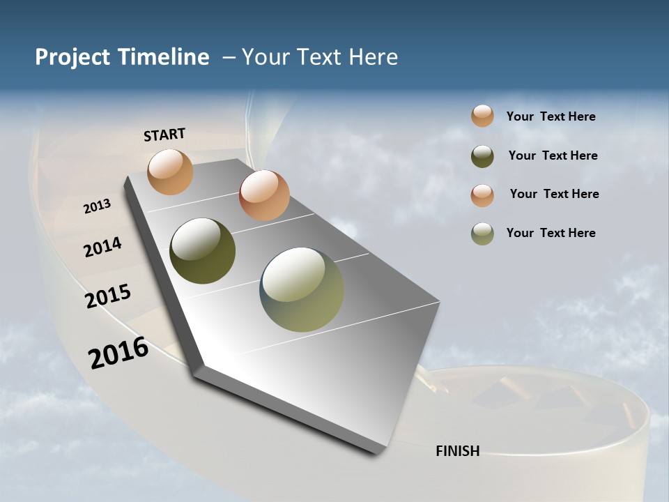 Achievement Light Step PowerPoint Template
