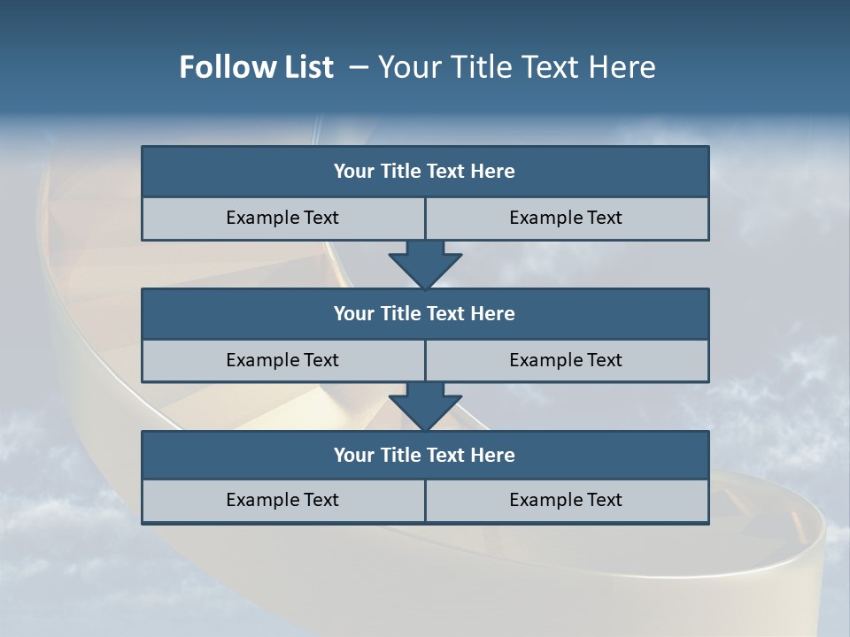 Achievement Light Step PowerPoint Template