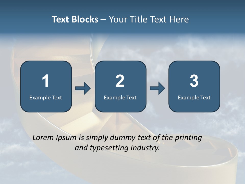 Achievement Light Step PowerPoint Template