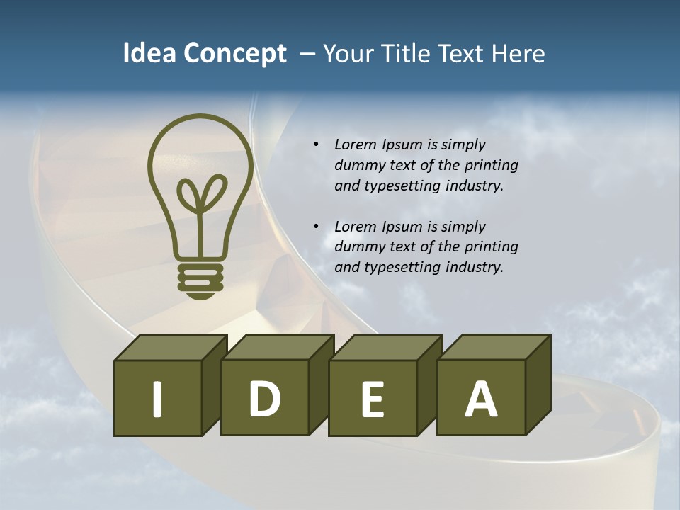 Achievement Light Step PowerPoint Template