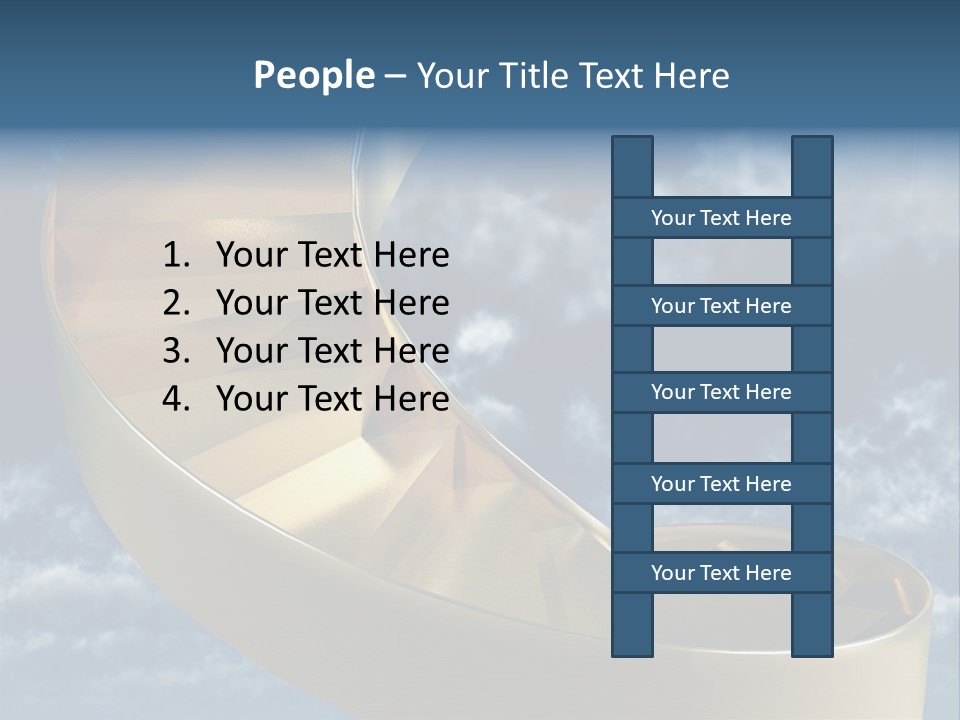 Achievement Light Step PowerPoint Template