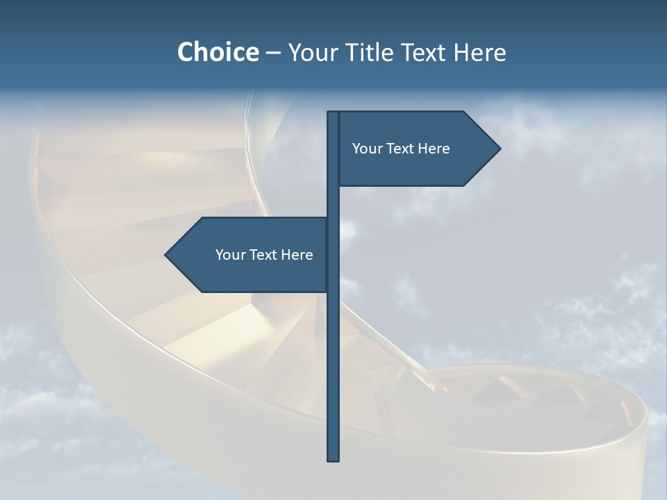 Achievement Light Step PowerPoint Template