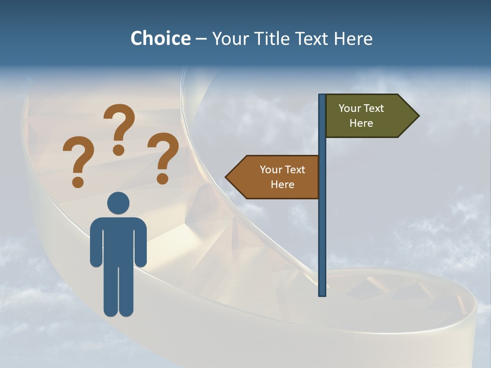 Achievement Light Step PowerPoint Template
