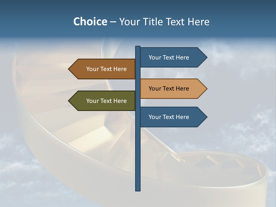 Achievement Light Step PowerPoint Template