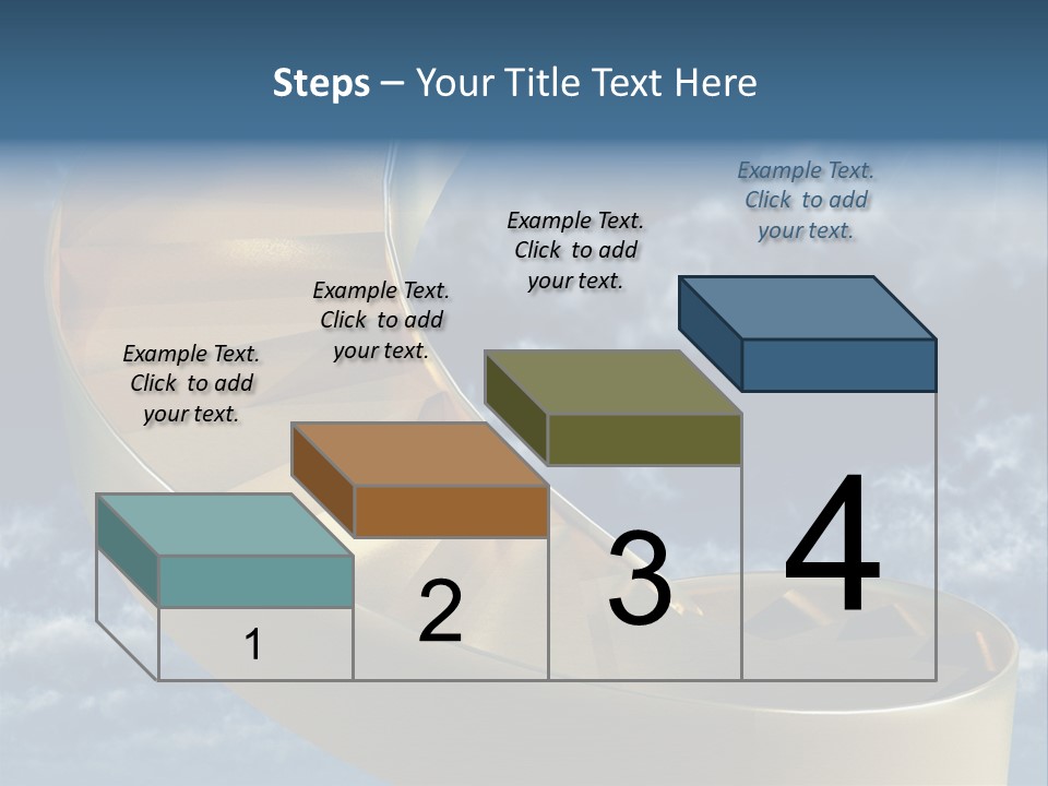 Achievement Light Step PowerPoint Template