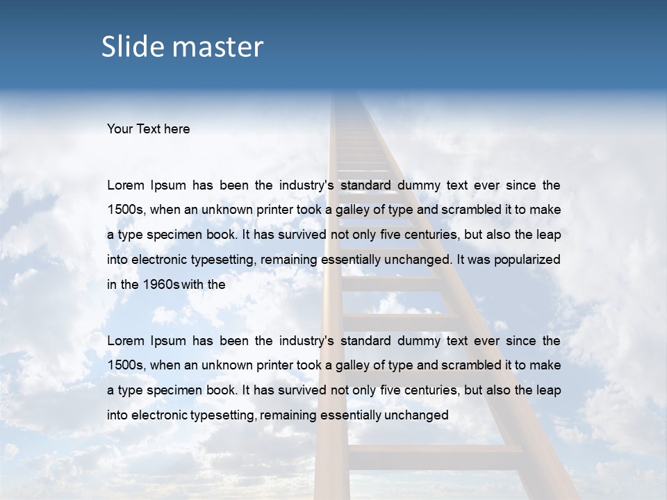 Blue Liberty Brightly PowerPoint Template