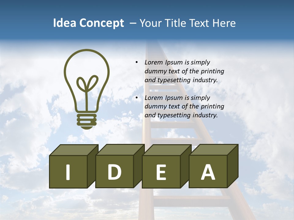 Blue Liberty Brightly PowerPoint Template