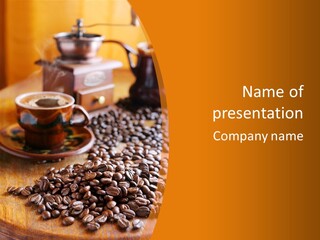 Grinder Mocha Beverage PowerPoint Template