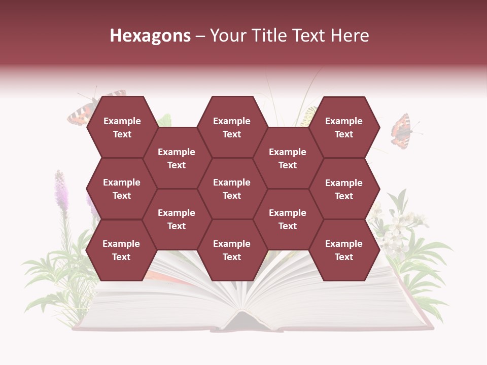 Textbook Flower Leaf PowerPoint Template