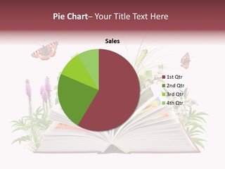 Textbook Flower Leaf PowerPoint Template